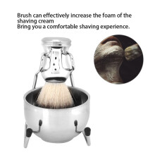 Stainless Steel Shaving Accessories Set with Brush Stand & Soap Dish – 38092