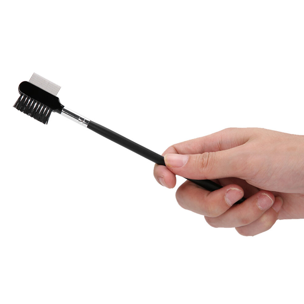 Professional 4pcs Eyebrow & Eyelash Brush Set with Double Head Design
