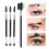 Professional 4pcs Eyebrow & Eyelash Brush Set with Double Head Design 10