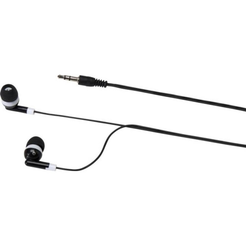 (One Size, Solid Black) Rebel Recycled Plastic Wired Earphones 2