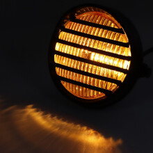 6in Motorcycle Headlight Grill Lens Cover 35W Halogen Yellow Glass