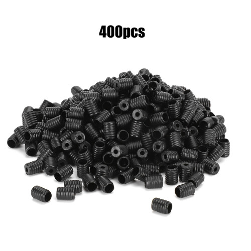 400Pcs Black Silicone Adjustable Elastic Cord Buckle for Drawstring & Rope 2
