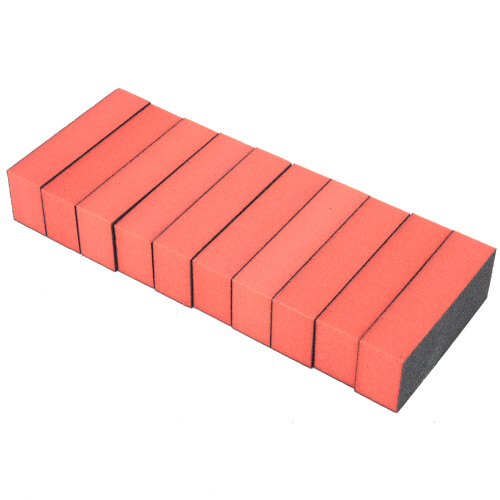 10pcs Nail Buffer Sponge File Set, 9x3.5x2.5cm, Manicure Tool