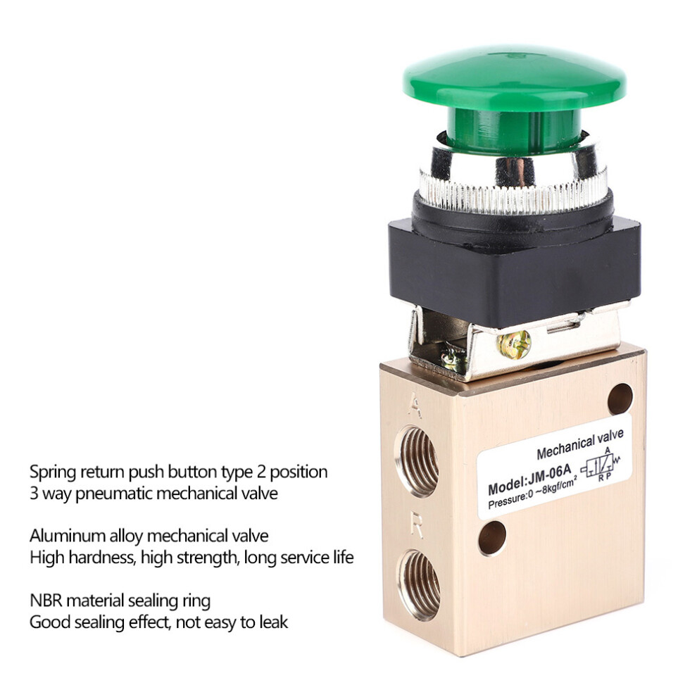 Jm-06A Pneumatic 3-Way Mechanical Valve Pt1/4In Spring Return 6901392684882