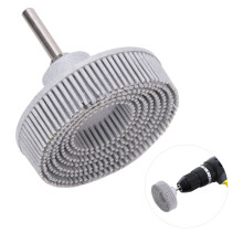 White 3 Inch Bristle Disc Rubber Abrasive Wheel for Grinding & Finishing