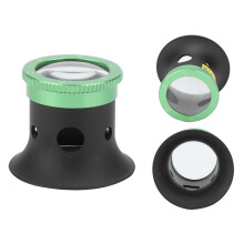 20X Watch Repair Magnifying Eye Glasses Loupe Set, Green/Black