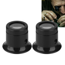 2Pcs 10X Watch Repair Magnifying Glasses Loupe Jewelry Tool – Compact, 3cm Height