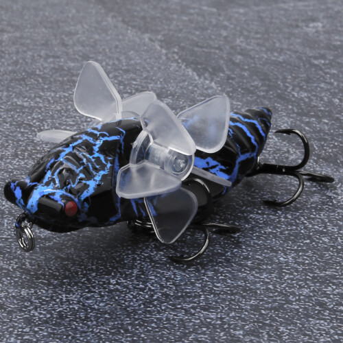 Hard Fish Lure Bionic Cicada Shape 7.5cm with Rotating Propeller & Treble Hook 2