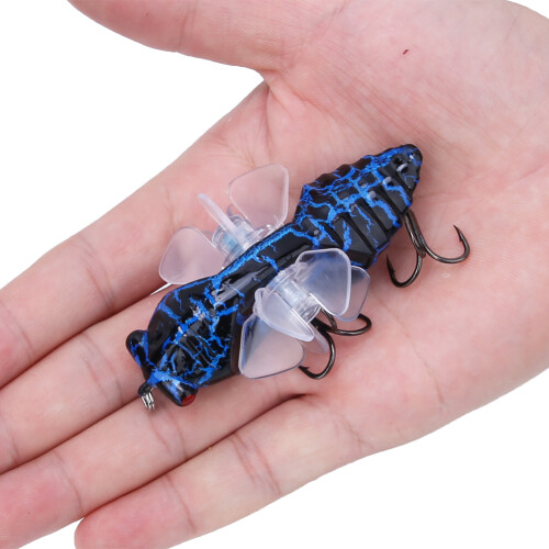 Harter Fisch Köder Bionisches Cicada-Design 7,5 cm mit rotierendem Drehpropeller