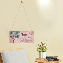 2Pcs Wooden Hanging Plaque Wall Decor MDF 20x10cm for Home & Shop