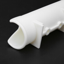White Plastic Fishing Rod Single Hole Bracket Holder Straight Side Mount