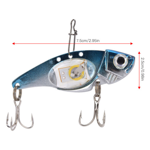 2 Stück LED Unterwasserangeln Köderlicht Nacht Fischköder Lockvogel 200mAh