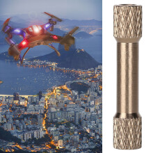 10 Stück M3x30mm eloxierte Aluminium Abstandhalter für Drohne, Titanium-Grau