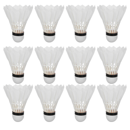 12x Feather Badminton Shuttlecocks 2