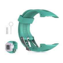 (Teal, Small size for Women) Strap Replacement for Garmin Forerunner 10/15 GPS Watch Silicone Watch Band