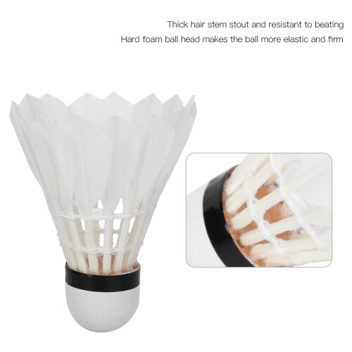 12x Feather Badminton Shuttlecocks