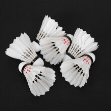 12pcs Badminton Shuttlecocks, Fiber & Duck Feather, White, Professional Grade