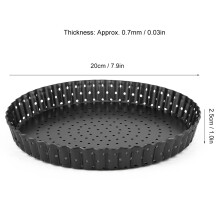 Thickened 8-inch Carbon Steel Non-Stick Pizza Mold Baking Pan Kitchen Cookware