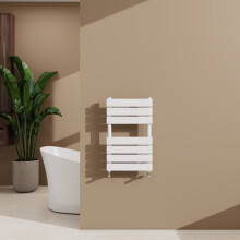 (White, 650x400mm) Heated Towel Rail Flat Central Heating Radiator