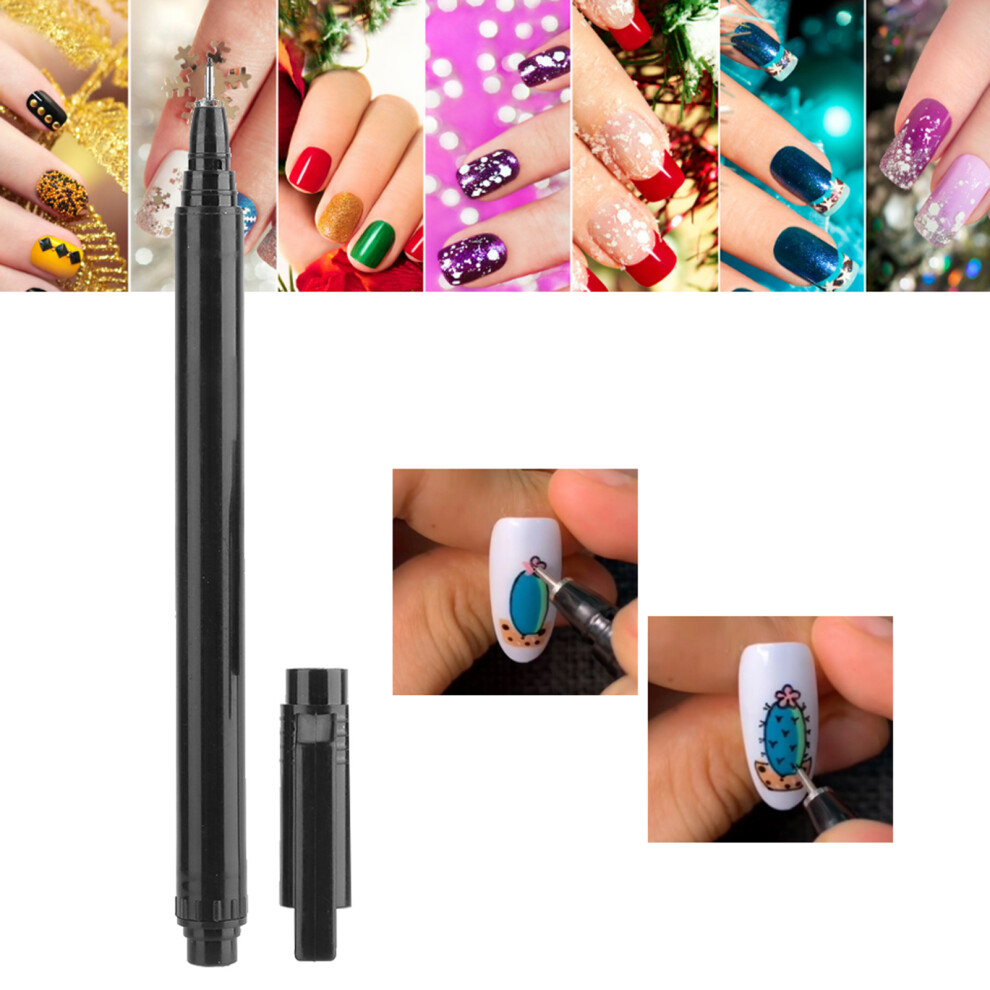 Nail Art Painting Pen for DIY Flower Design Portable Graffiti Tool Black