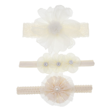 Prinzessinnen-Haaraccessoire für Babys und Kleinkinder, Haarband mit Schleife und Blume, Strassblume auf weichem Gummiband, perfekt für jeden Tag