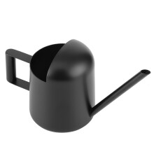 300ml Black Stainless Steel Indoor/Outdoor Plant Watering Can, Long Spout