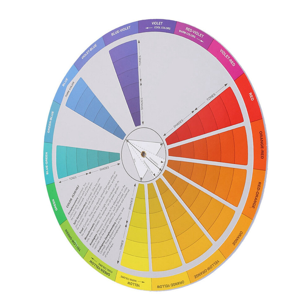 Tattoo Color Wheel Pigment Mixing Guide, 23cm Diameter Accessory
