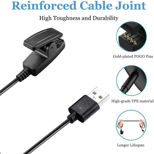 Compatible with Garmin Lily/Lily 2 Smart Watch Replacement Charger Cord Clip Data Cable,Type-C Interface 2