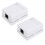 Ethernet Surface Mount Box Cat6 RJ45 Single Port Easy Mount Plastic 2 Pack 1