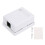 Ethernet Surface Mount Box Cat6 RJ45 Single Port Easy Mount Plastic 2 Pack 2