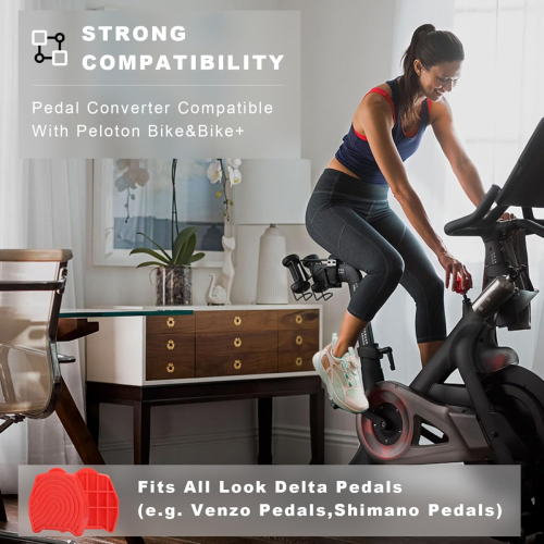 Μετατροπέας πεντάλ συμβατός με πεντάλ Peloton & Venzo για κανονικά παπούτσια, προσ 1