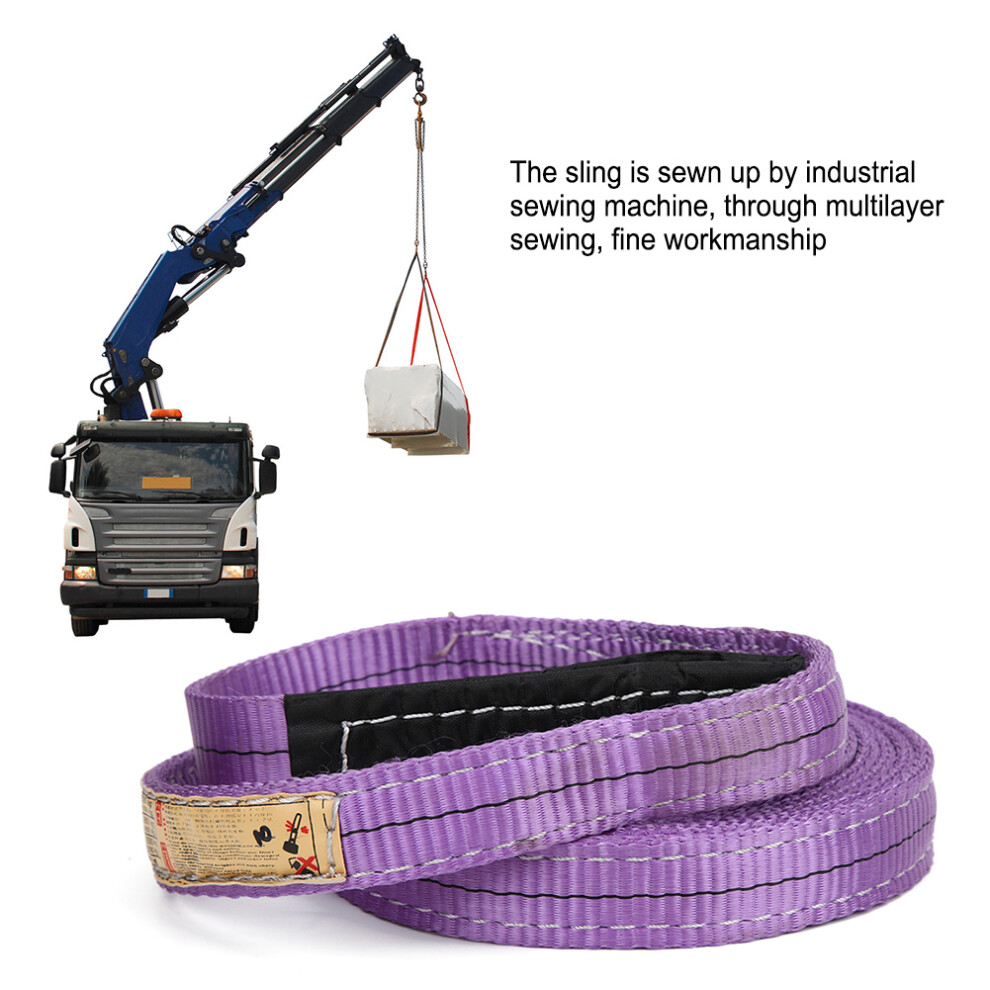 5M Polyester Lifting Sling 30Mm Purple 30 Ton Industrial Hoist 4901392690786