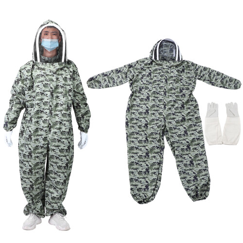 Polyester Cotton Bee Suit, Double Zippers, XL 2