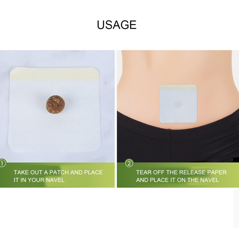 Unisex 30Pcs Wormwood Moxa Navel Belly Button Patch For Slimming And Moxibustion