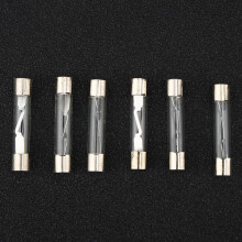 120PCS Assorted Glass Tube Fuses 5A-30A, Silver, Fast Blow Kit