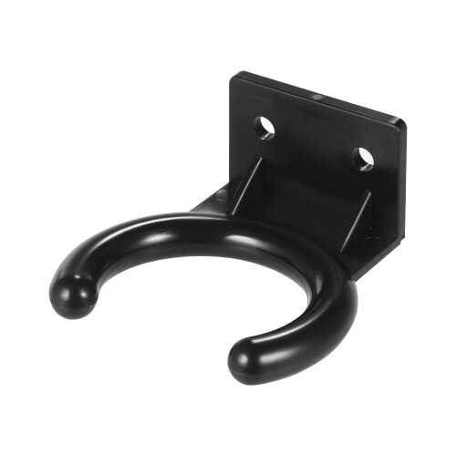 Sturdy Black Plastic Mic Wall Mount - 34mm Holder Protects Mics 1