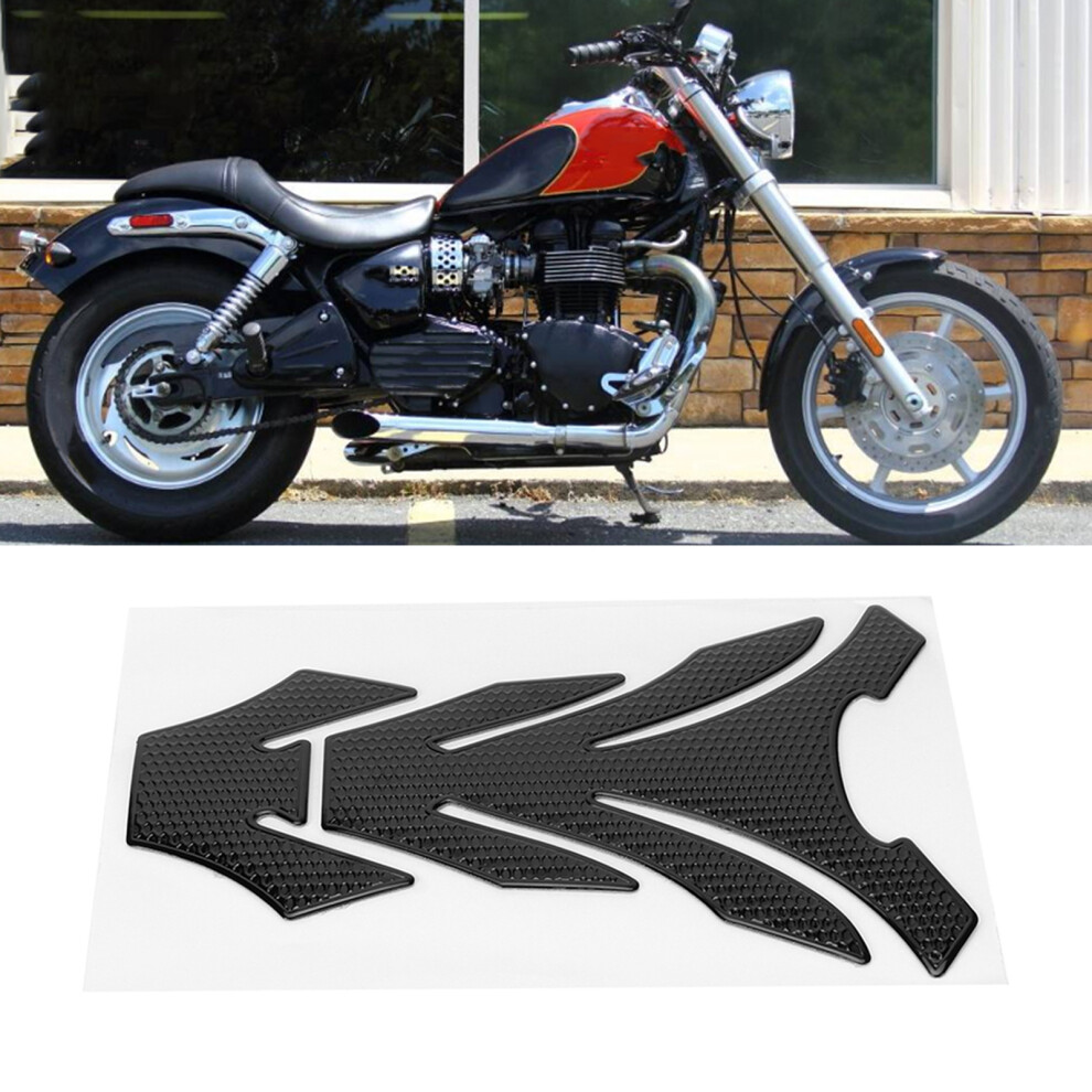 Motorcycle Oil Tank Sticker Protector Pvc Fits Yamaha Suzuki Kawasaki Honda Black 9411392426124