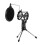 Mini Desktop Microphone Stand Kit with Shock Mount Pop Filter for Recording 2