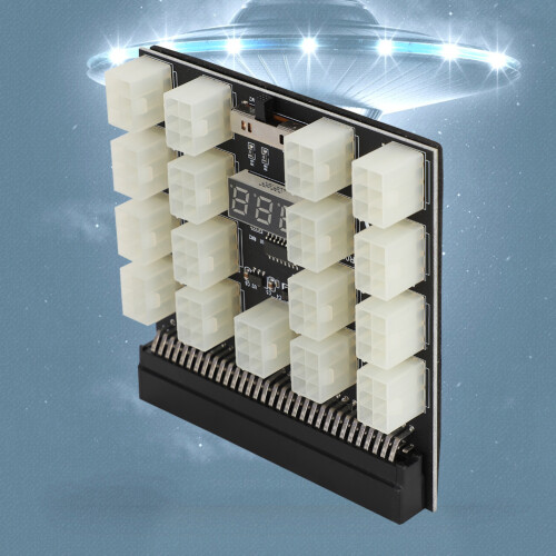 PCIe 17x 6pin 12V Mining Server Power Supply Adapter with LED Display 2