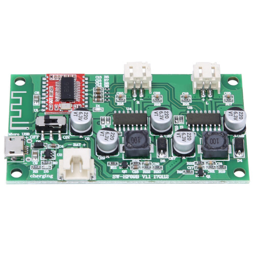 HF69B 2x6W Bluetooth Power Amplifier Board for Speakers, 4/6/8Ω 1