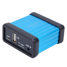 HF54 Blue Metal Preamplifier Audio Receiver Box with Bluetooth & USB