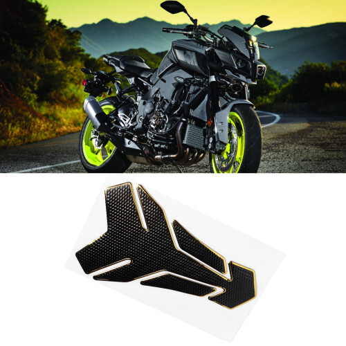 3D Schwarz Gold Tank Sticker Motorrad E-Modell 1