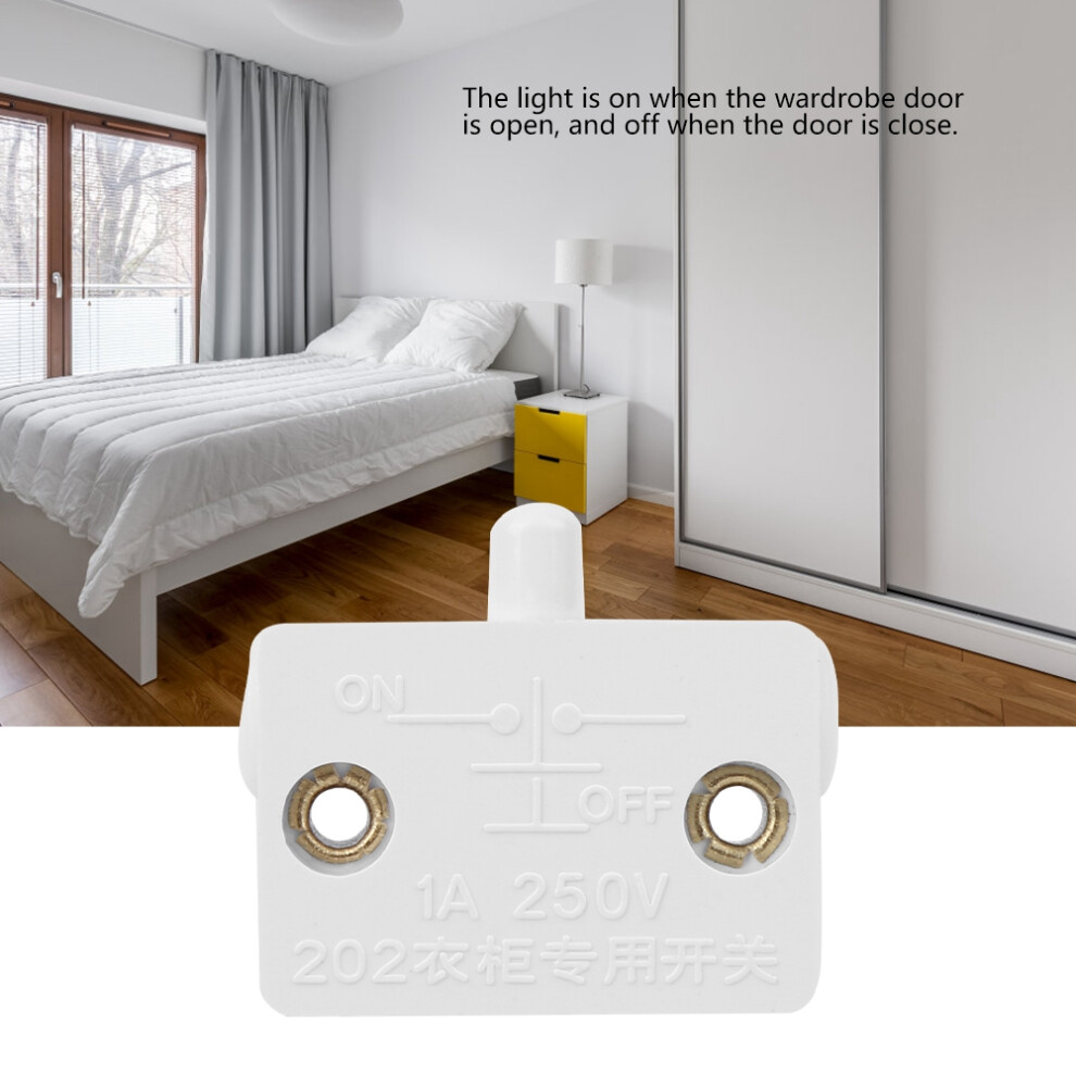 2Pcs Cabinet Light Switch White