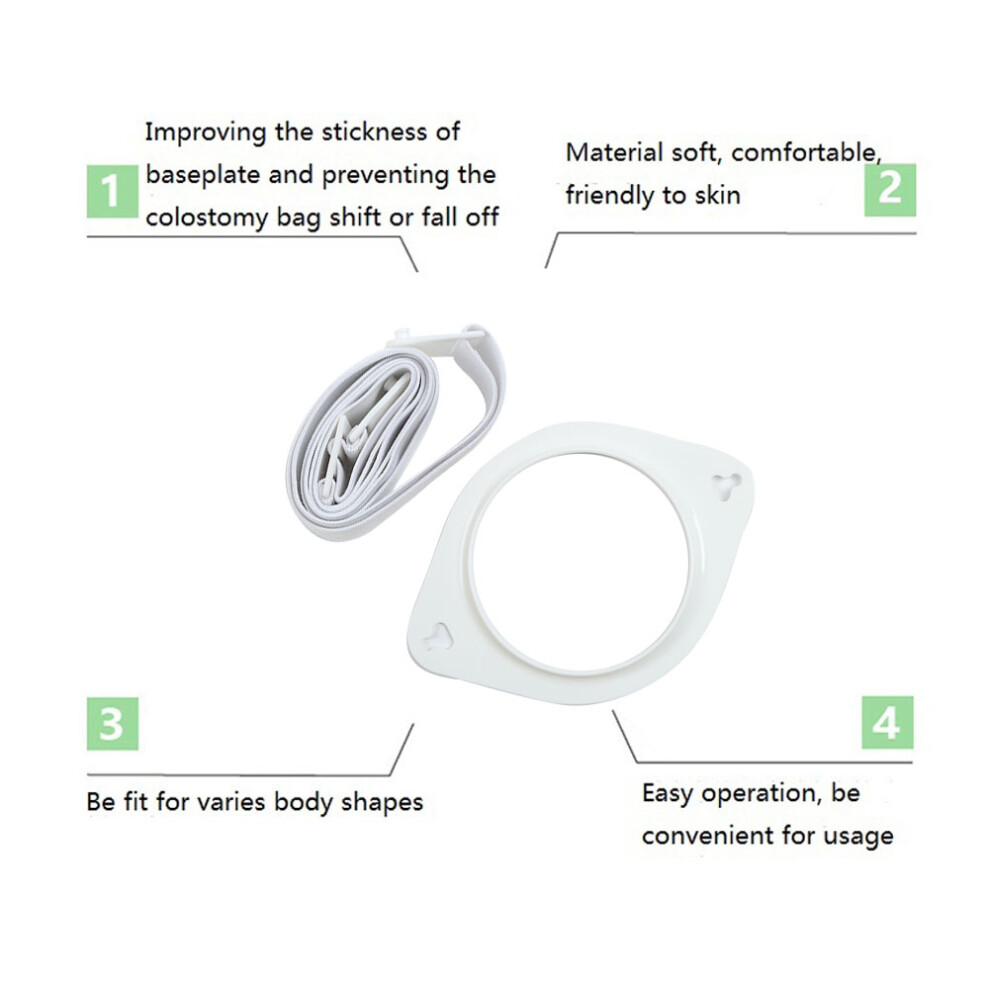 Adjustable Ostomy Belt Fixation Tool for Elderly, 58cm Rubber Band