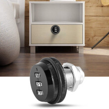 2pcs Zinc Alloy Mechanical 3-Digit Code Mailbox Lock Black 20mm