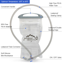 2L Hydration Bladder Water Reservoir for Cycling, Hiking, Running