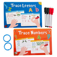 English Letter Tracing Cards Portable-Letter numbers combi