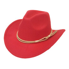 Fashionable Cowboy Style Hat Perfect For Hiking Picnics And-Red