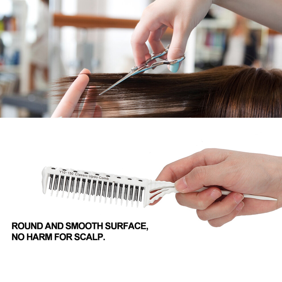 Unisex White Hair Care Styling Modeling Comb Lightweight Hair Salon Supplies Comb (White)