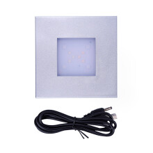 Adjustable Brightness Multicolor LED Touch Lamp Base for-Silver